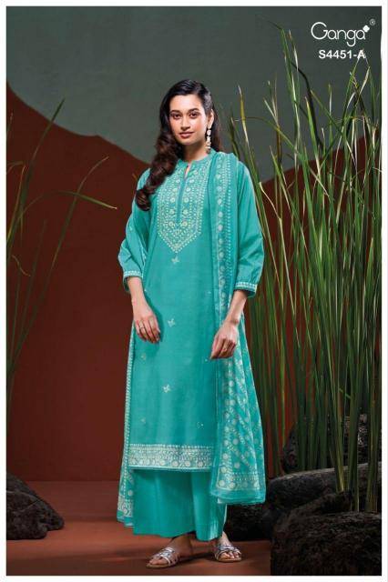 Ganga felora 4451 Unstitched dress material wholesalers in pune